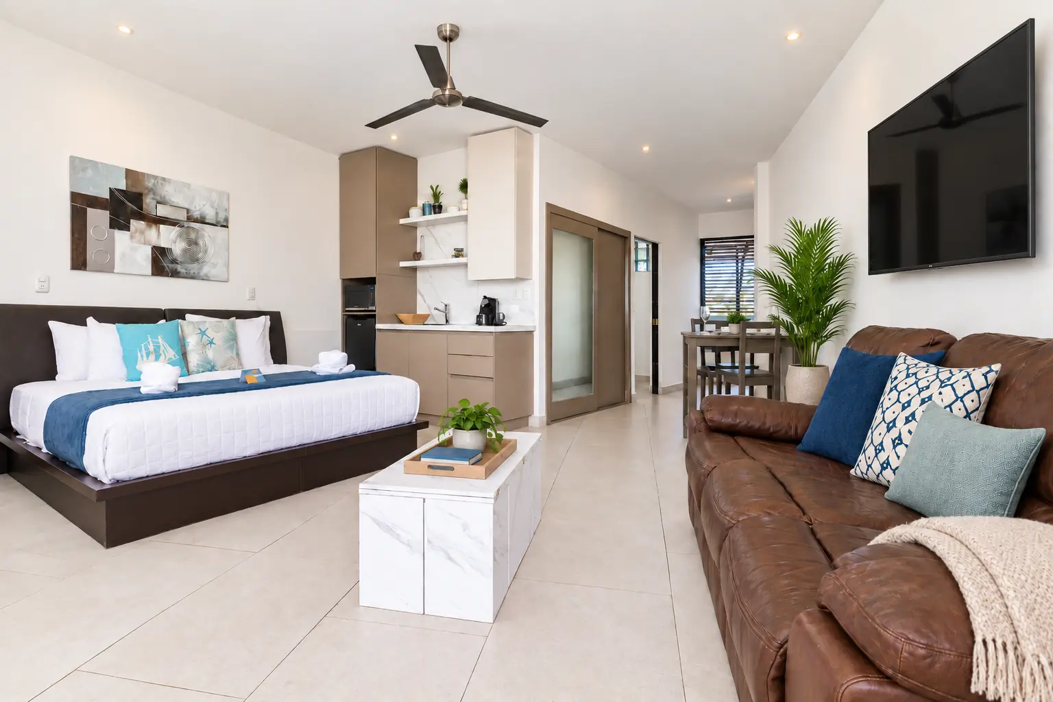 Suite 3 open-plan interior at Hotel VOS in Manuel Antonio Costa Rica