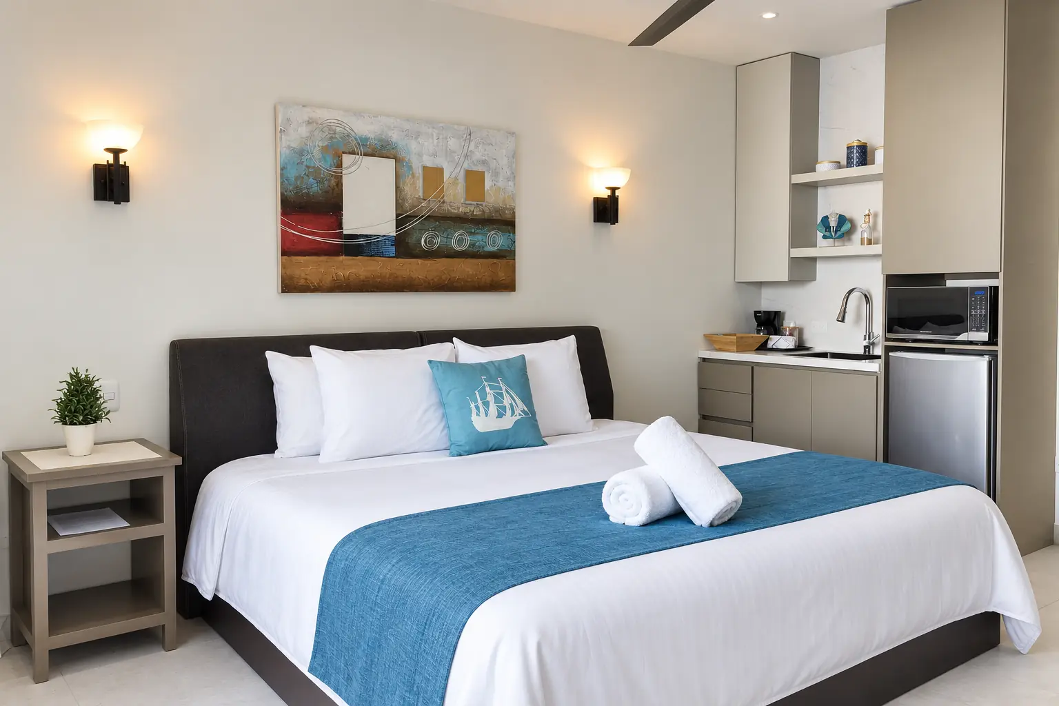 Suite 4 bedroom and kitchenette at Hotel VOS