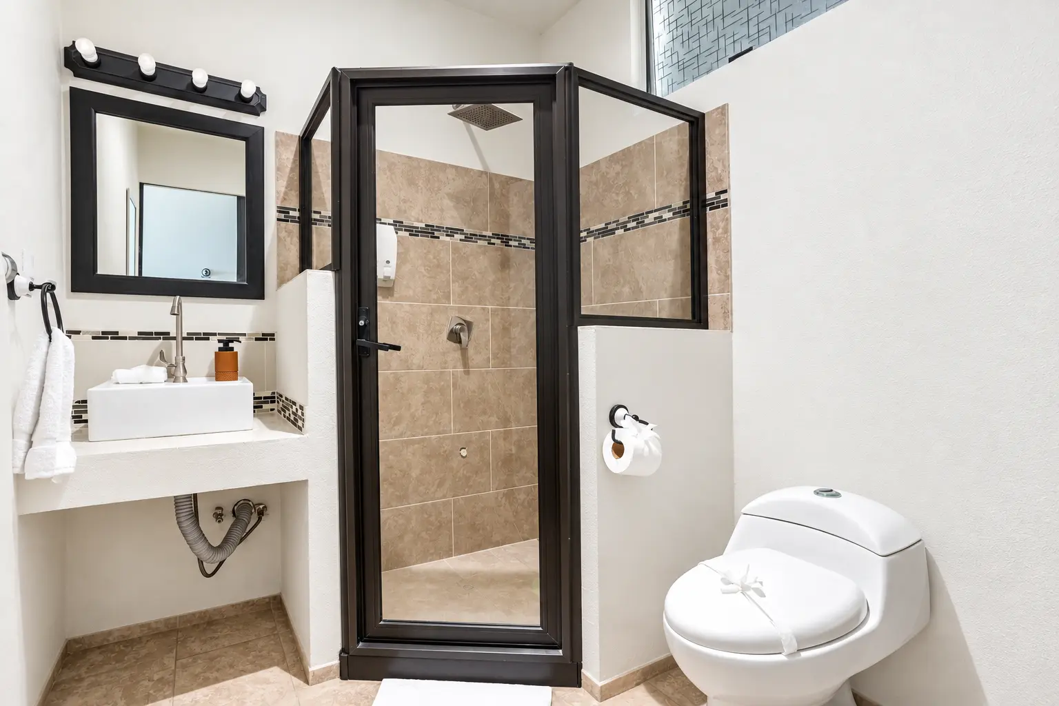 Suite 5 private bathroom and walk-in shower