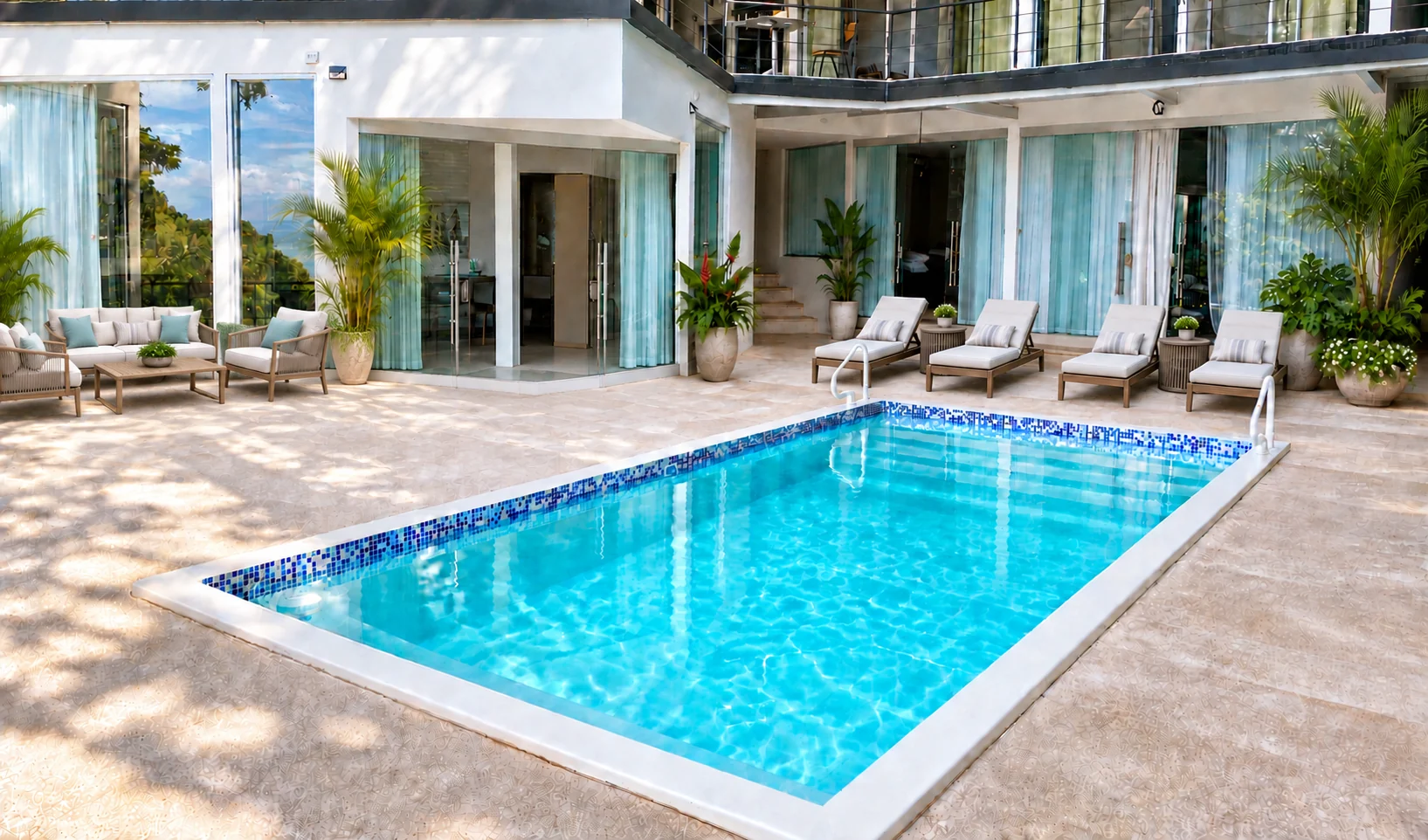 Pool-level Suites 1 through 4 at Hotel VOS in Manuel Antonio